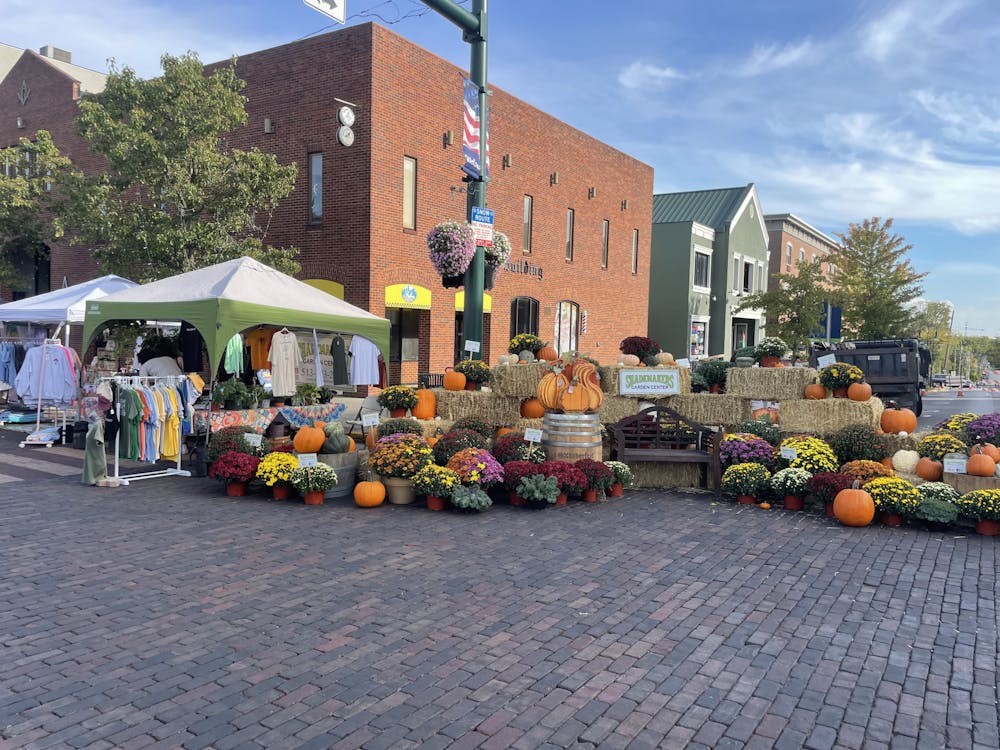 Shademakers Garden Center created a fall-themed layout for Saturday's Oxtoberfest.