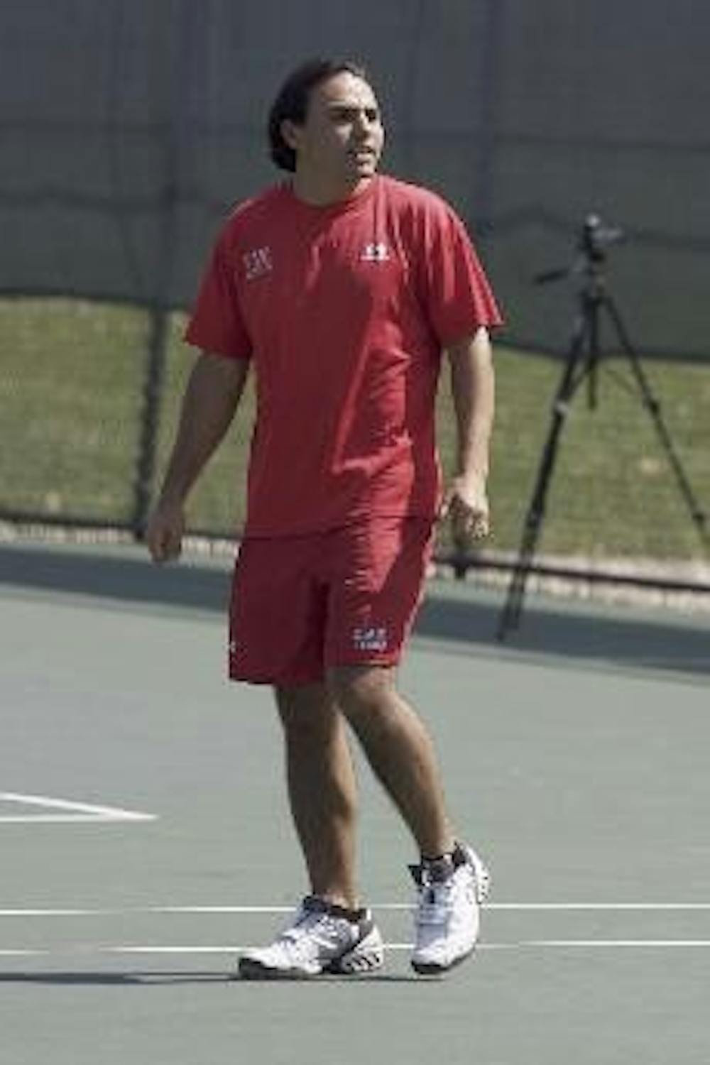 After former Head Coach Ray Reppert left the team to work in Florida, Assistant Head Coach Ricardo Rosas (above) took over the tennis program.