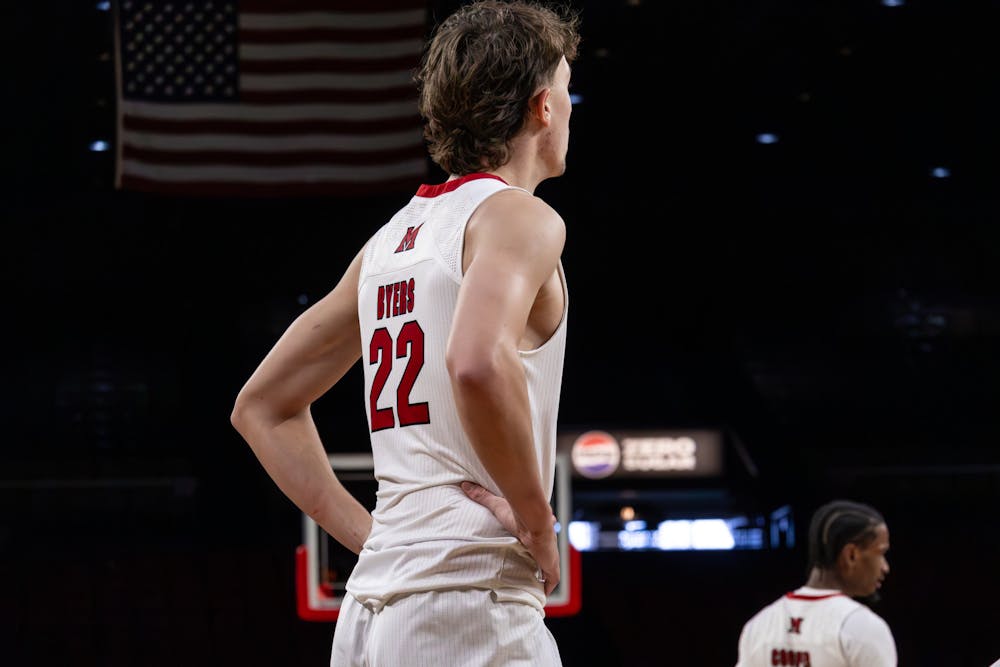 Redshirt first-year wing Brant Byers at Millett Hall on Jan. 11