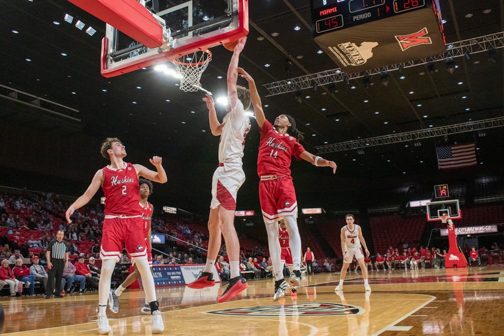 Sophomore Reece Potter had 11 points in Tuesday night’s game against Northern Illinois University.