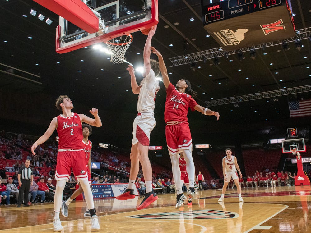 Sophomore Reece Potter had 11 points in Tuesday night’s game against Northern Illinois University.