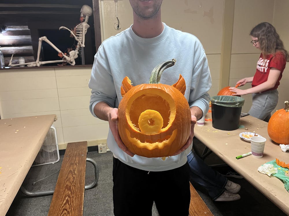 Attendees of Miami's Fall Fest had the opportunity to carve pumpkins and experience a mini haunted house.