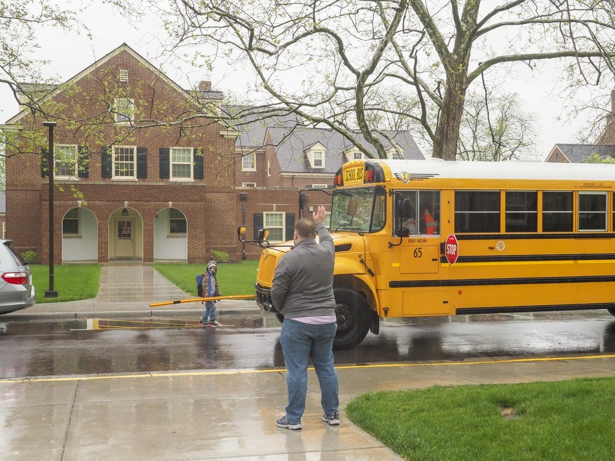 Seven-year-old Joshua James lives in Porter Hall among Miami students because his dad, Jonathan James, is a resident director.