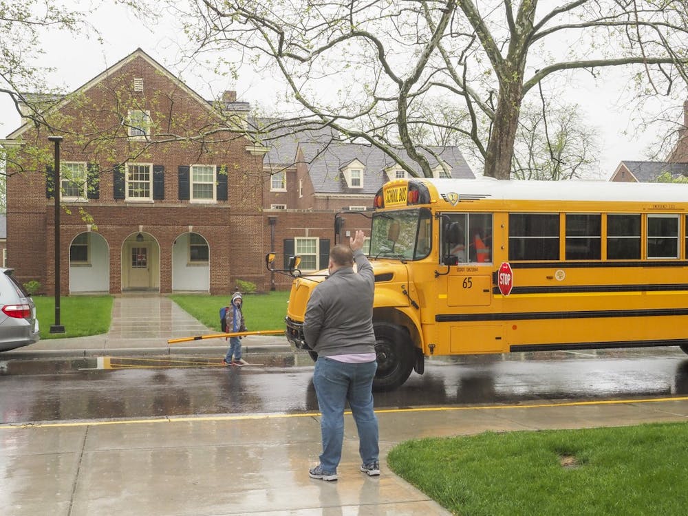 Seven-year-old Joshua James lives in Porter Hall among Miami students because his dad, Jonathan James, is a resident director.
