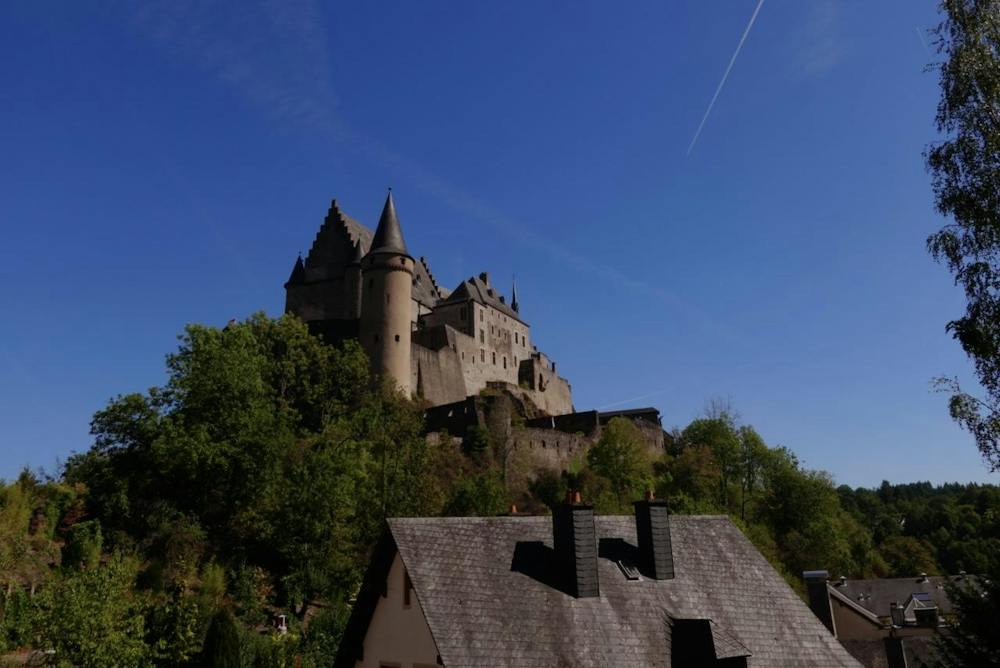 Vianden Castle in Luxembourg in early September.