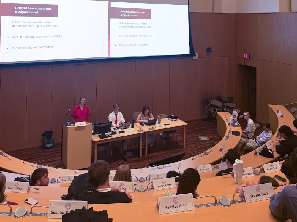 Associated Student Government meeting in room 1620 of Armstrong Student Center.