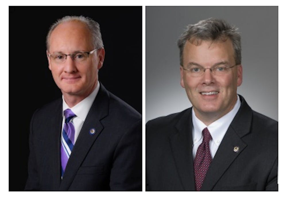 State Sen. Bill Beagle (left) and State Rep. Tim Derickson (right) are campaigning to fill John Boener's former position as U.S. Representative for Ohio's 8th Congressional Seat. 