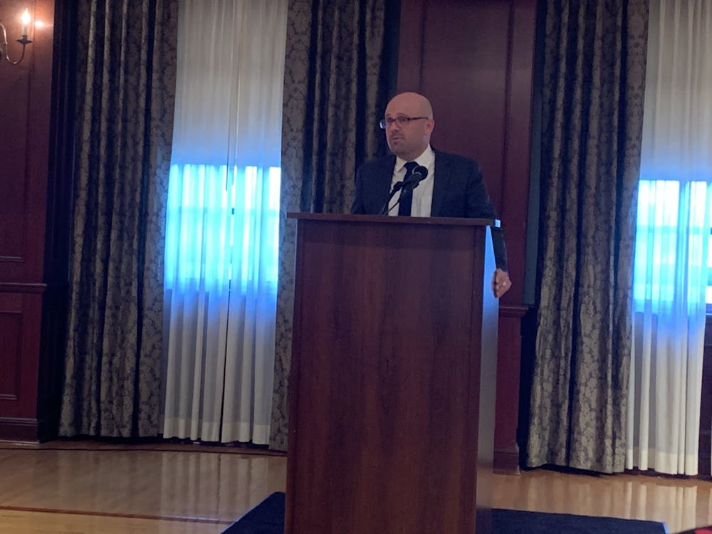 Daniel Ziblatt, a professor of government at Harvard University, spoke to students and faculty at Miami University about the history of American Democracy.