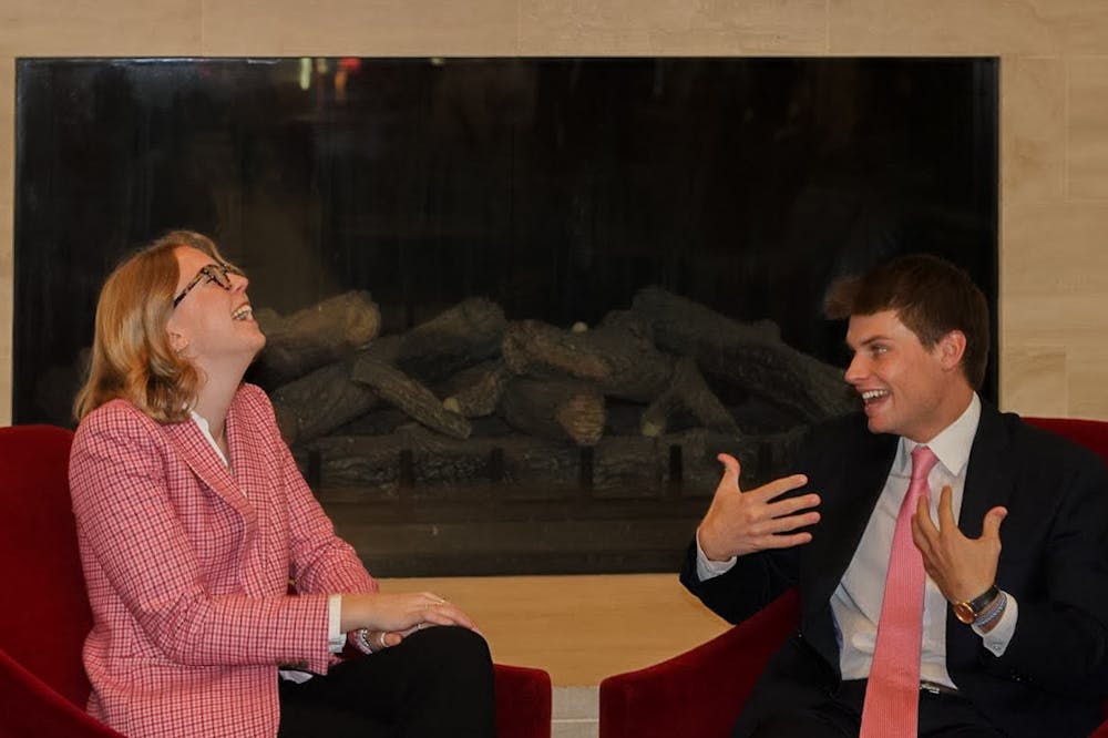 <p>Babs Dwyer (left) and Will Brinley (right) hope to connect with the student body during their term. Photo provided by Babs Dwyer.﻿</p>