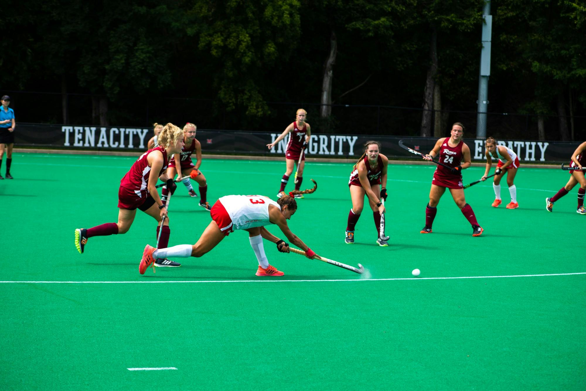 Sophomore striker Paulie Peña passes to a teammate in a Sept. 4 3-1 win vs. Rider. 