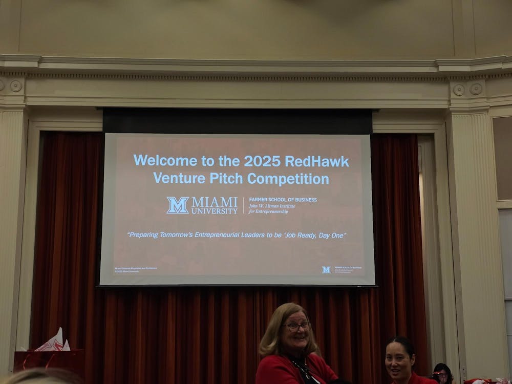 The Farmer School of Business hosted the RedHawk Venture Pitch Competition on Dec. 4, 2025. Photo provided by Sophia DeVillez.