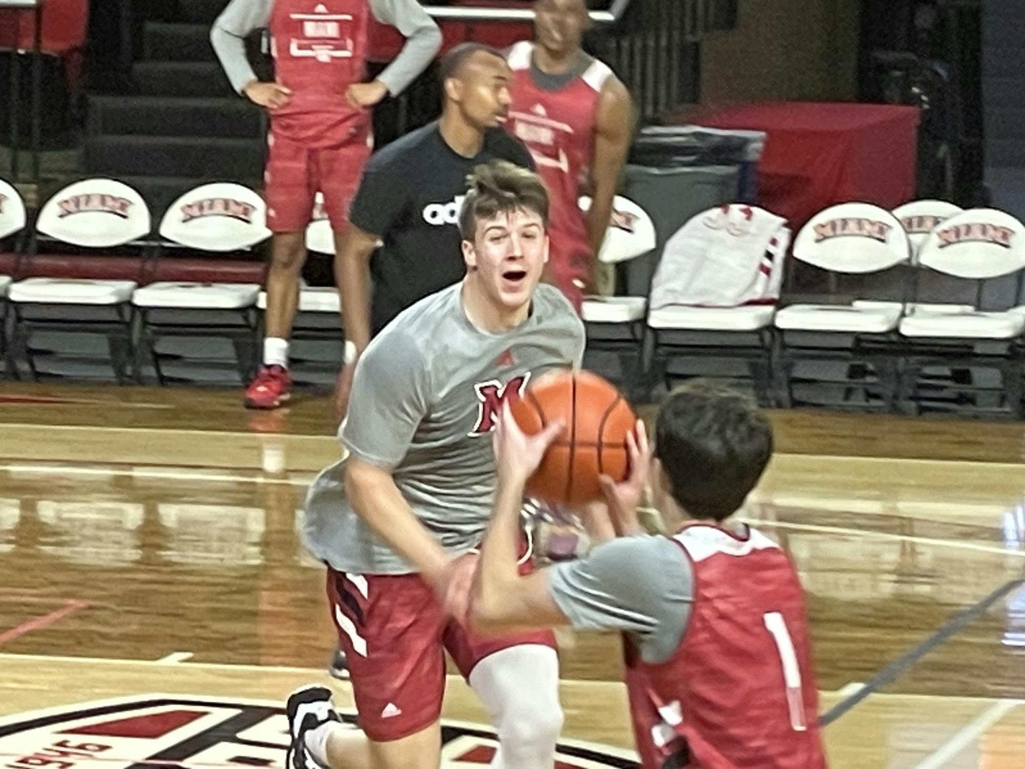 Hampton Dauparas made his first appearance for Miami last Saturday against Texas State. In two minutes, he grabbed two rebounds, a steal and went one-for-two on free throw tries.﻿