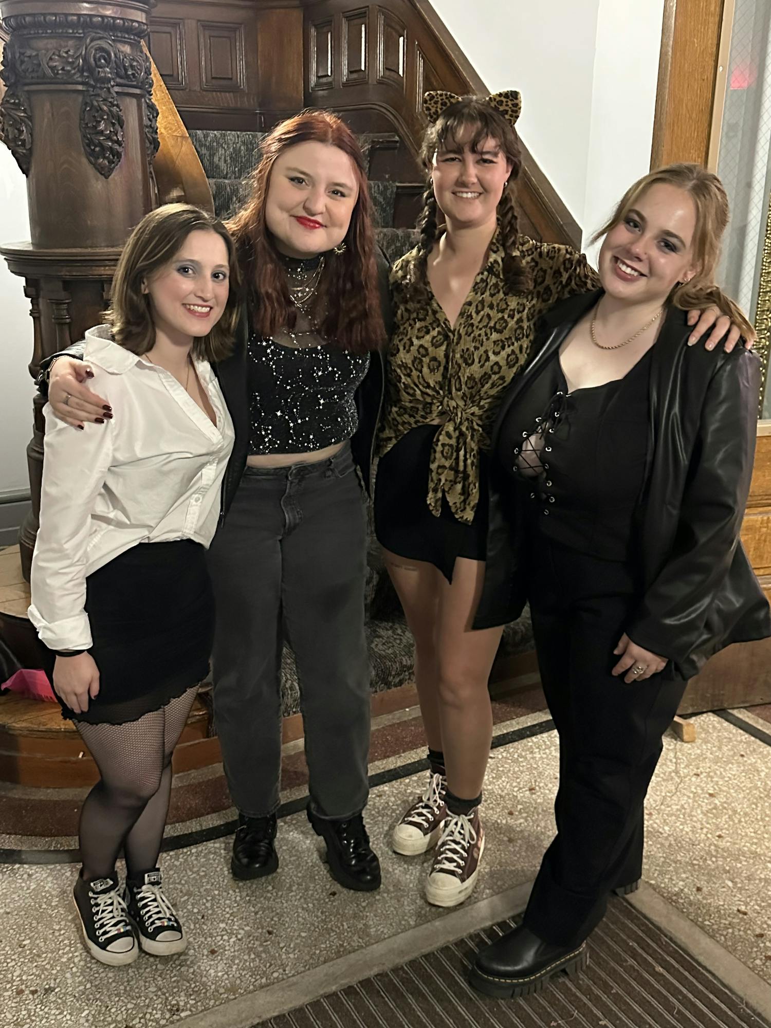  (from left to right) Taylor Powers, Stella Powers, Shannon Mahoney and Sarah Frosch attended "The Rocky Horror Show" at The Carnegie on Oct. 31.