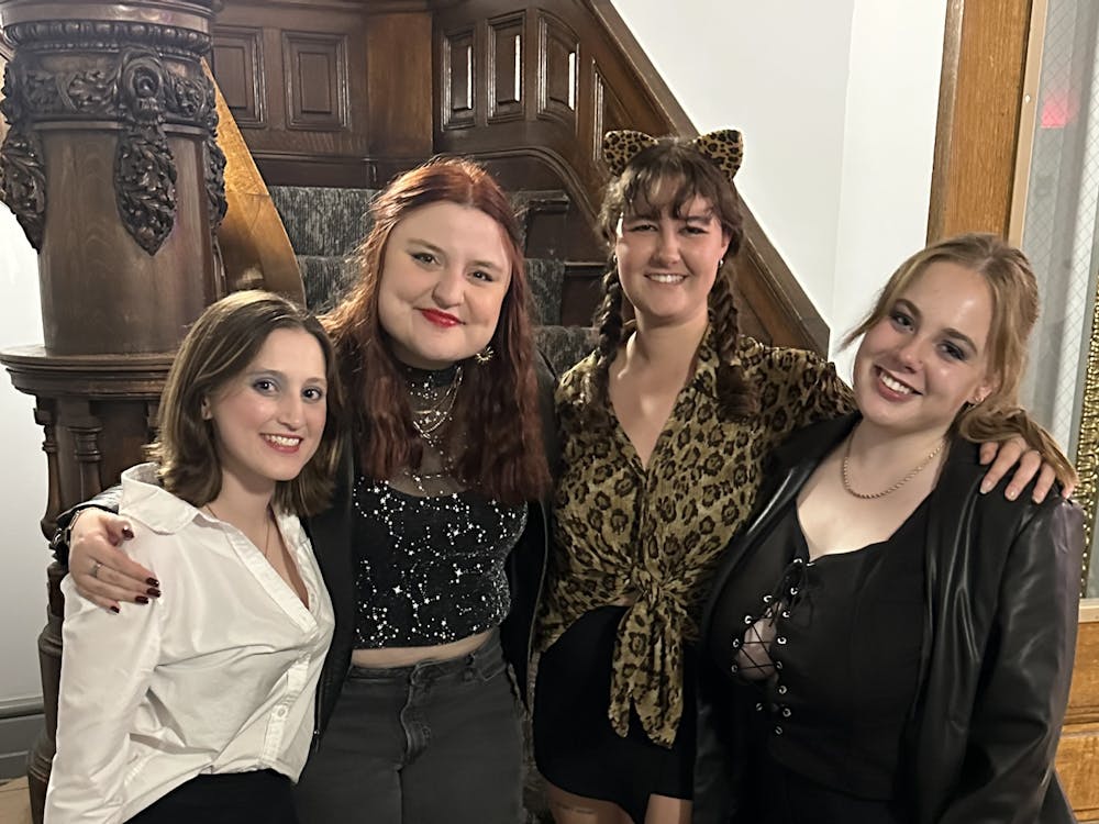 (from left to right) Taylor Powers, Stella Powers, Shannon Mahoney and Sarah Frosch attended "The Rocky Horror Show" at The Carnegie on Oct. 31.