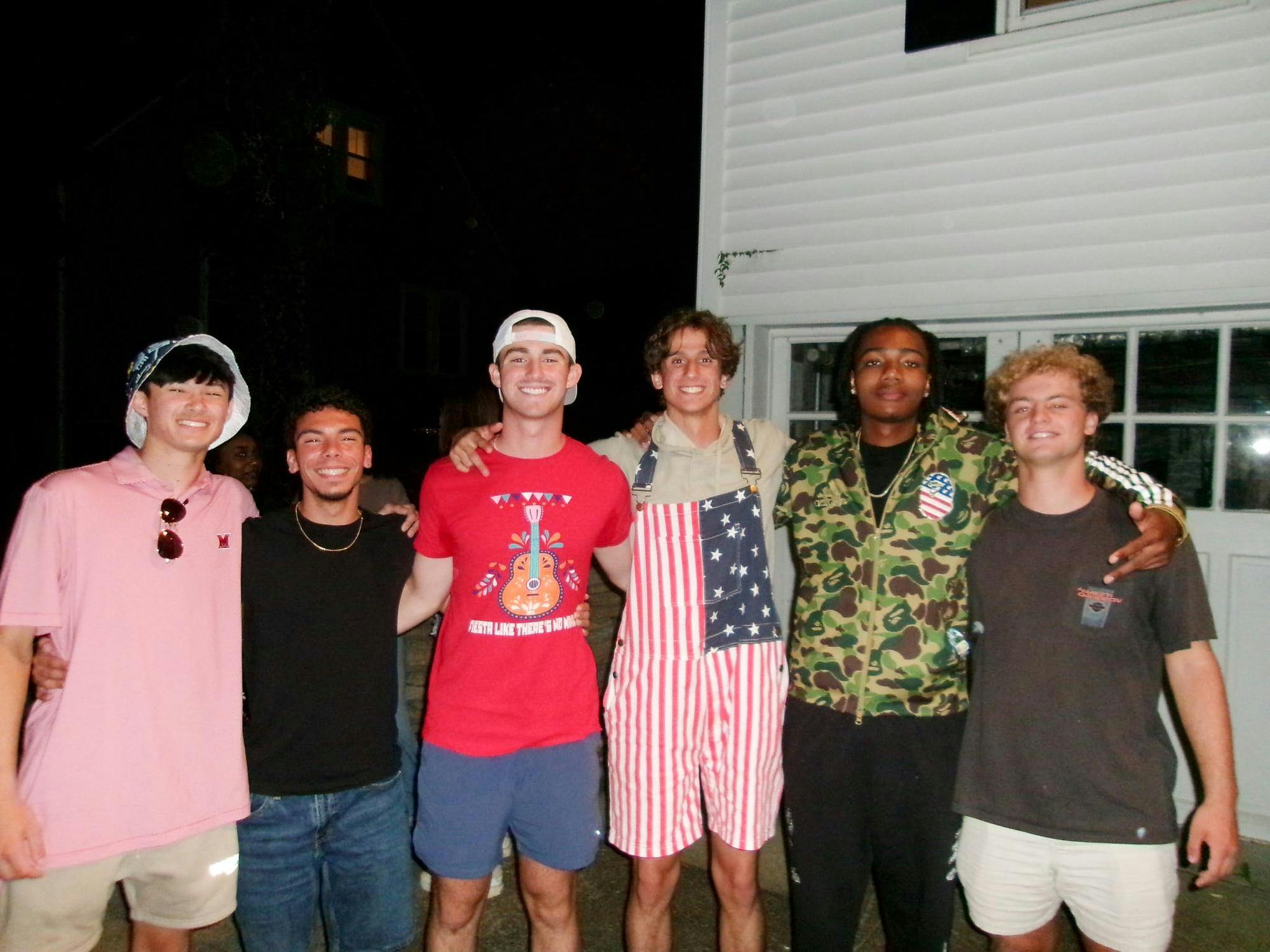 Anthony Caprara (second from left) stands with his new friends at Miami University. Photo provided by Anthony Caprara.