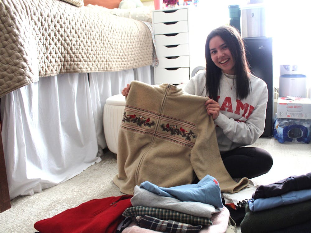Lila Jernovi, a first-year psychology major, spends her free time running an online thrift store, @theoxfordthrift on Instagram.