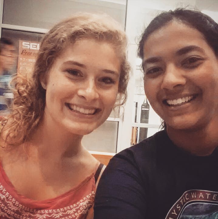 My roommate, Sumedha, and I after our first day as Miami students.