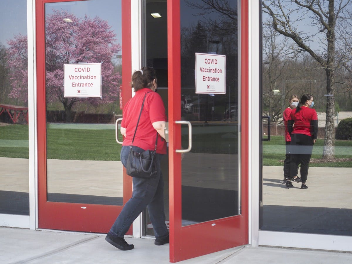 Miami held a vaccination clinic for some staff members on April 7.