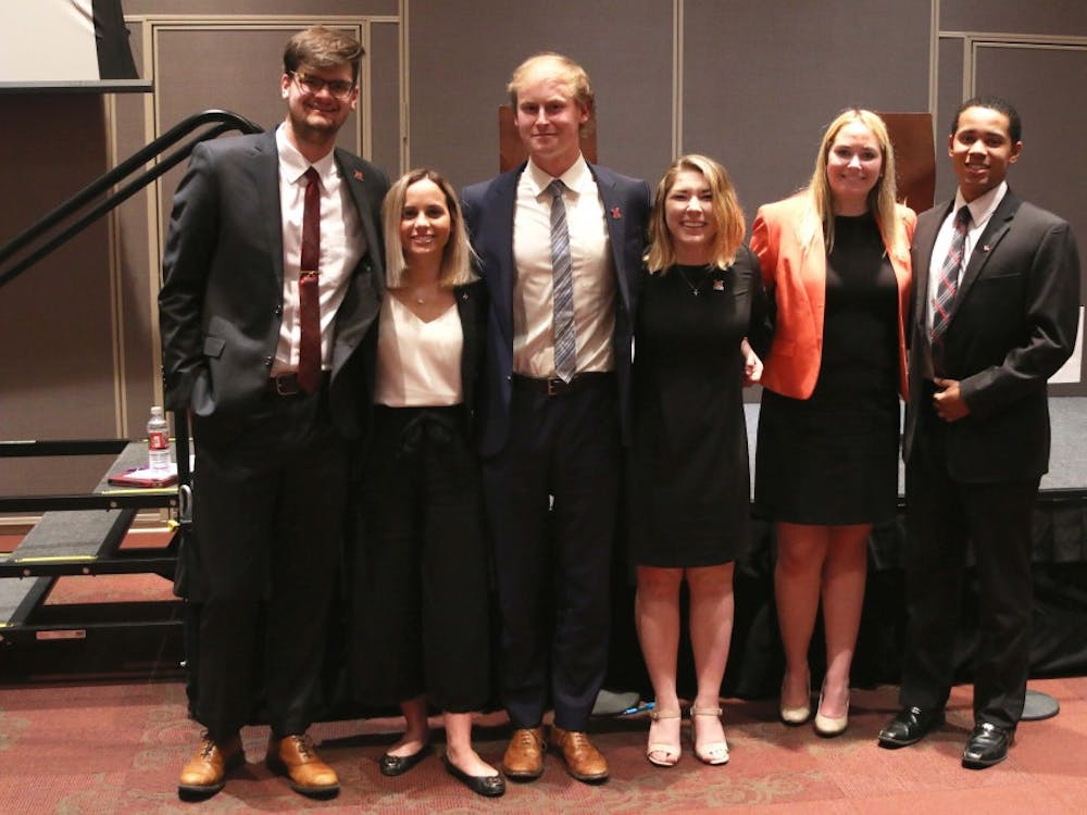 2018 presidential and vice presidential candidates at ASG debate.