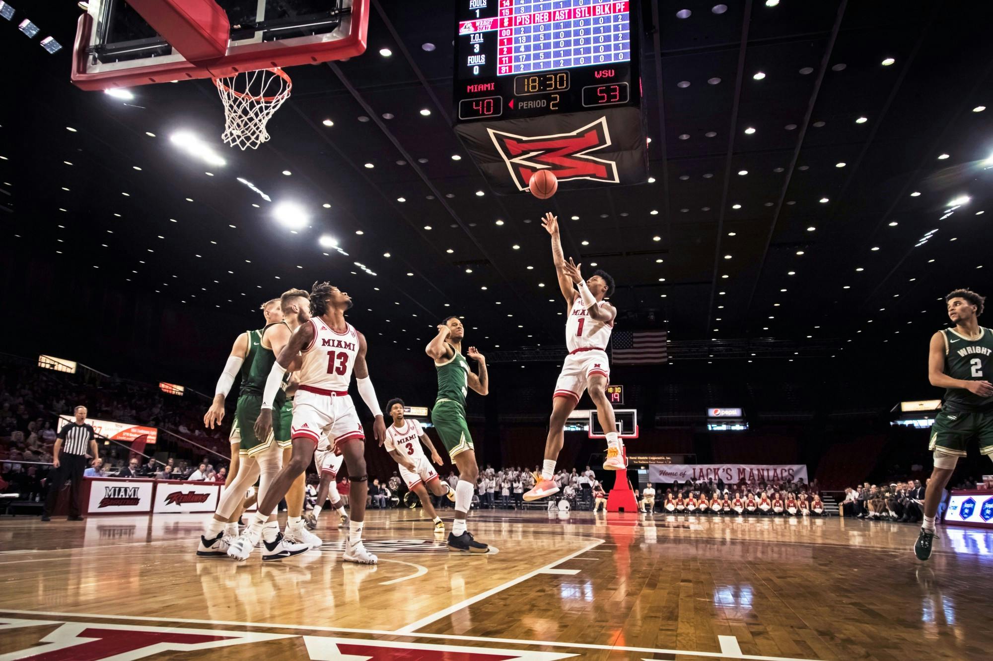 Sophomore guard Dae Dae Grant (pictured, no. 3) hopes to lead the RedHawks to victory on national television.
