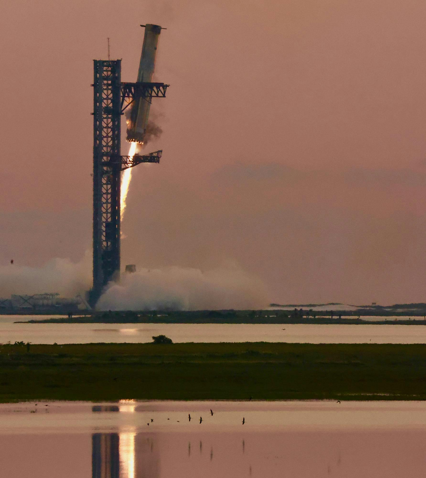 Starship is a 400-foot-tall, stainless steel, Mars rocket made by SpaceX. Photo by Steve Jurvetson.