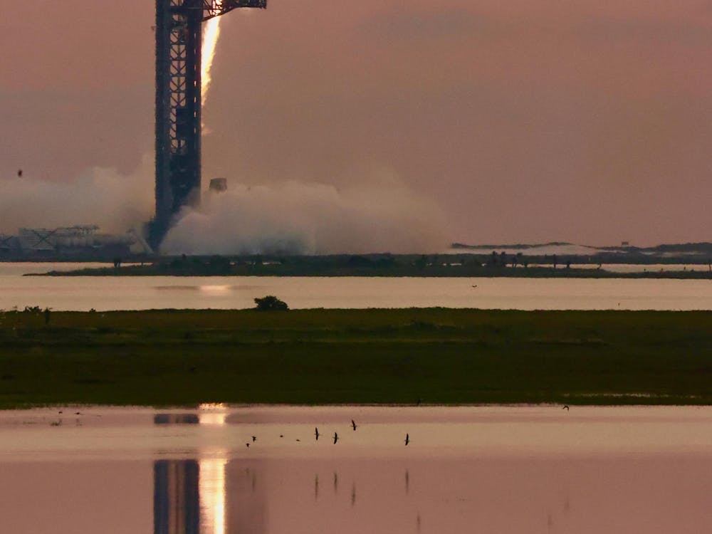 Starship is a 400-foot-tall, stainless steel, Mars rocket made by SpaceX. Photo by Steve Jurvetson.