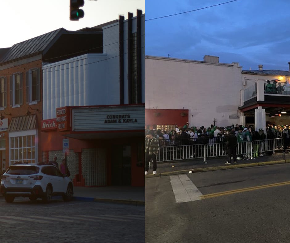 Brick Street Bar in the summer versus on Green Beer Day in March.﻿