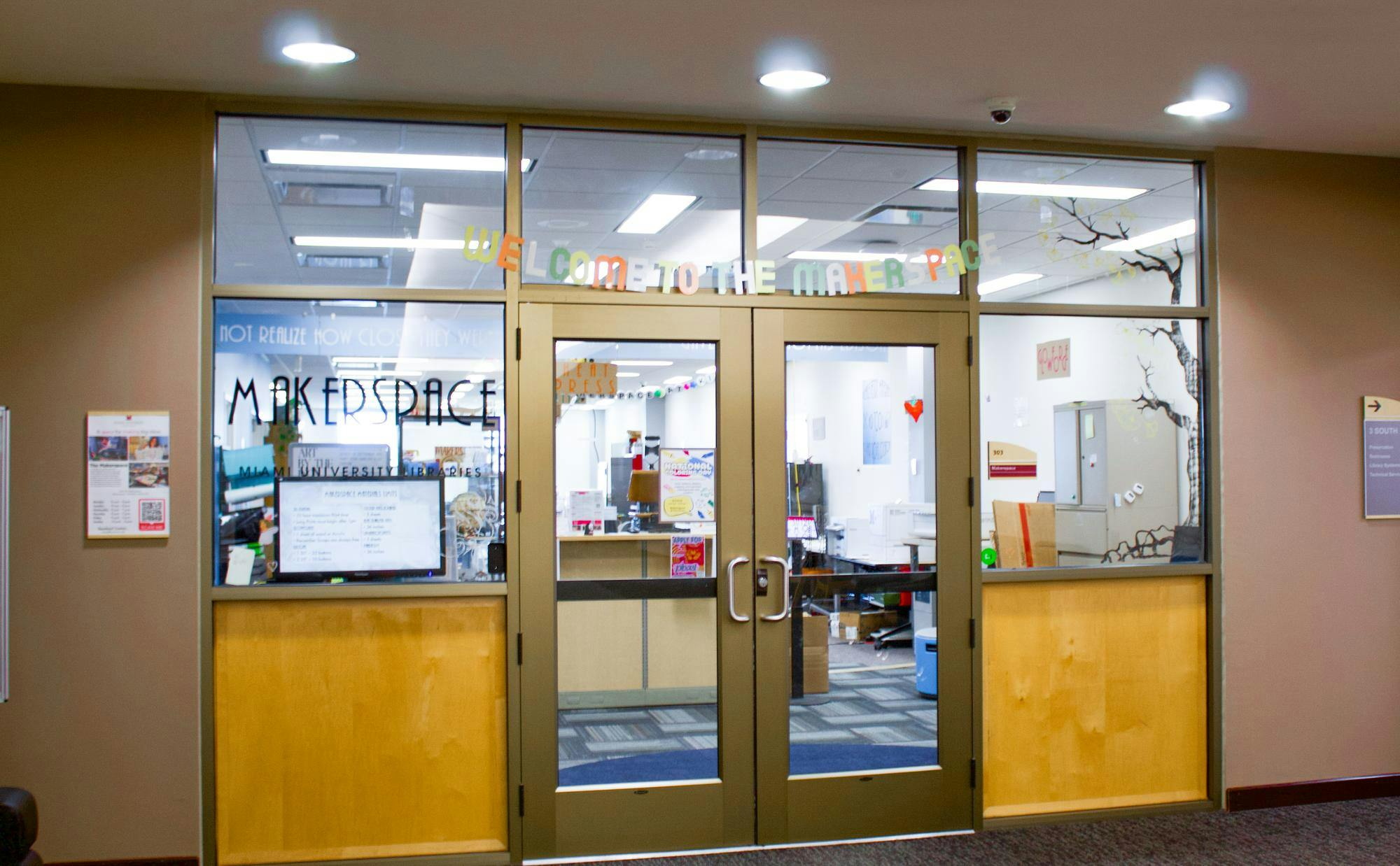 The Makerspace is located on the third floor of King Library.