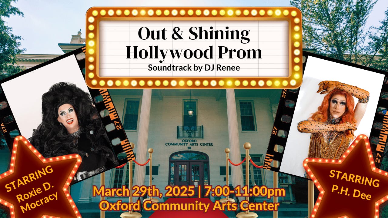 The Oxford Community Arts Center Pride Prom will feature drag performances and a musical guest.
