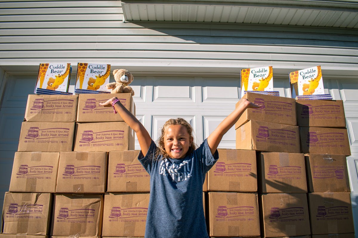 Addi Byrd and her family collected over 300 books and plushes for children at Good Samaritan Hospital.