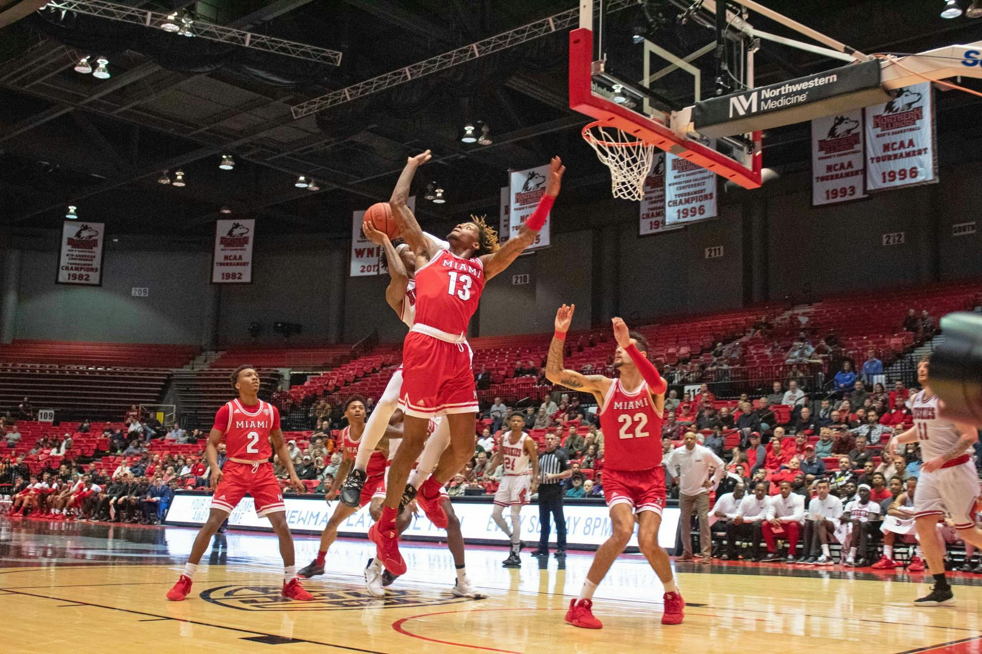 Junior guard Mekhi Lairy (pictured, No. 2) and senior forward Dalonte Brown (pictured, No. 13) were Miami&#x27;s leading scorers in Saturday&#x27;s win over Western Michigan.