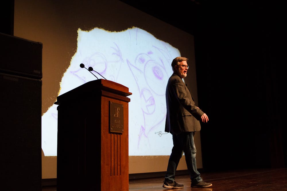 Dan Povenmire, co-creator of "Phineas and Ferb," kicked off Miami's lecture series with a high turnout event.