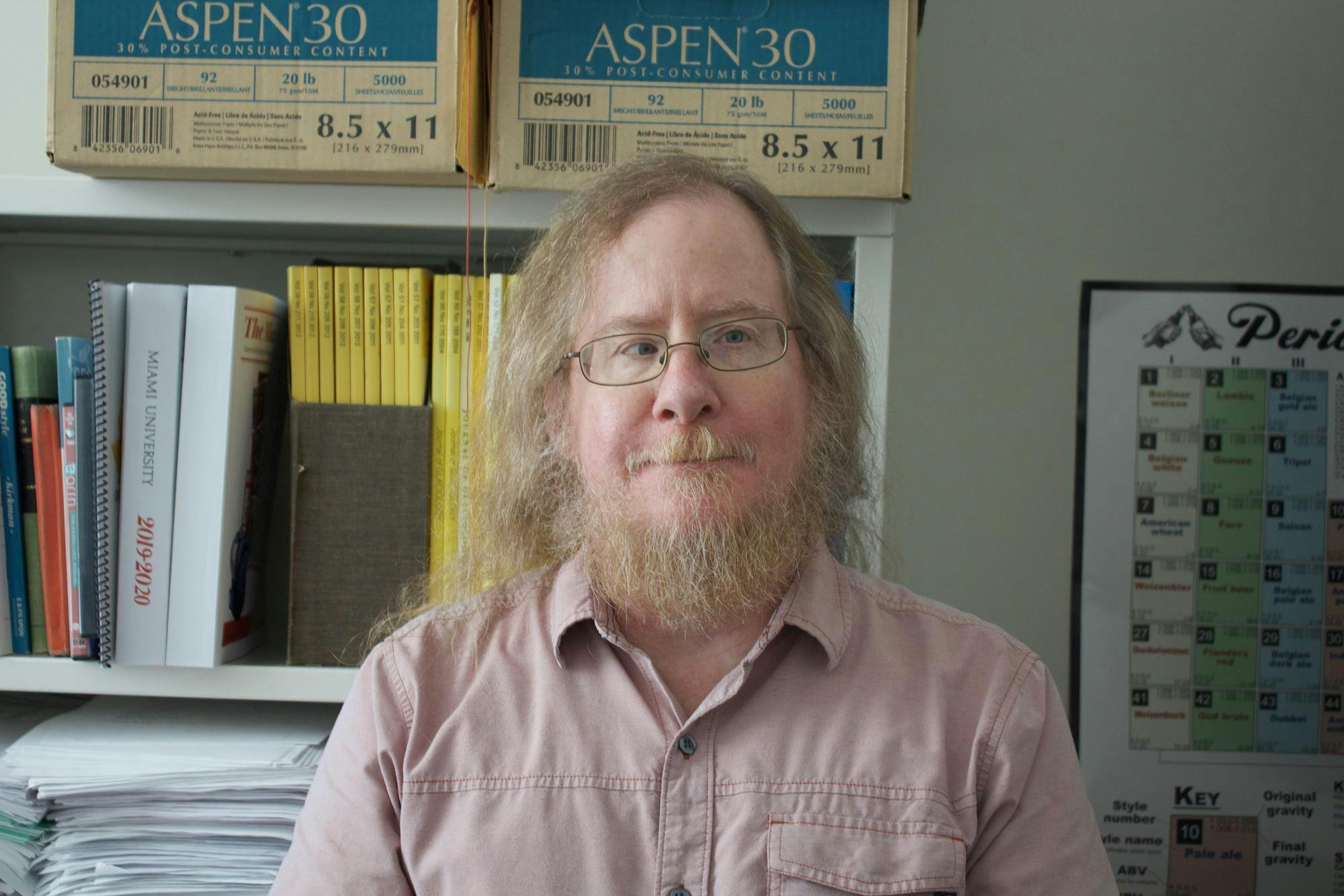 Todd Dupont became a Miami professor in 2014, and now brews homemade beer in his basement. 