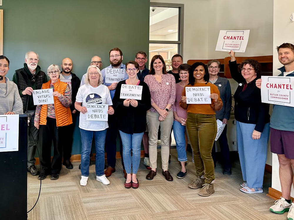 Vice-Mayor Chantel Raghu held a press conference on Oct. 11 to discuss the missed debate opportunity with Butler County Commissioner Don Dixon.