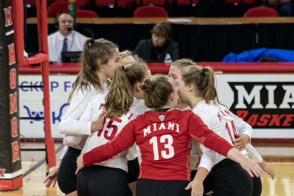 The Miami RedHawks volleyball team will play the Ohio University Bobcats Oct. 20 and Oct. 21.