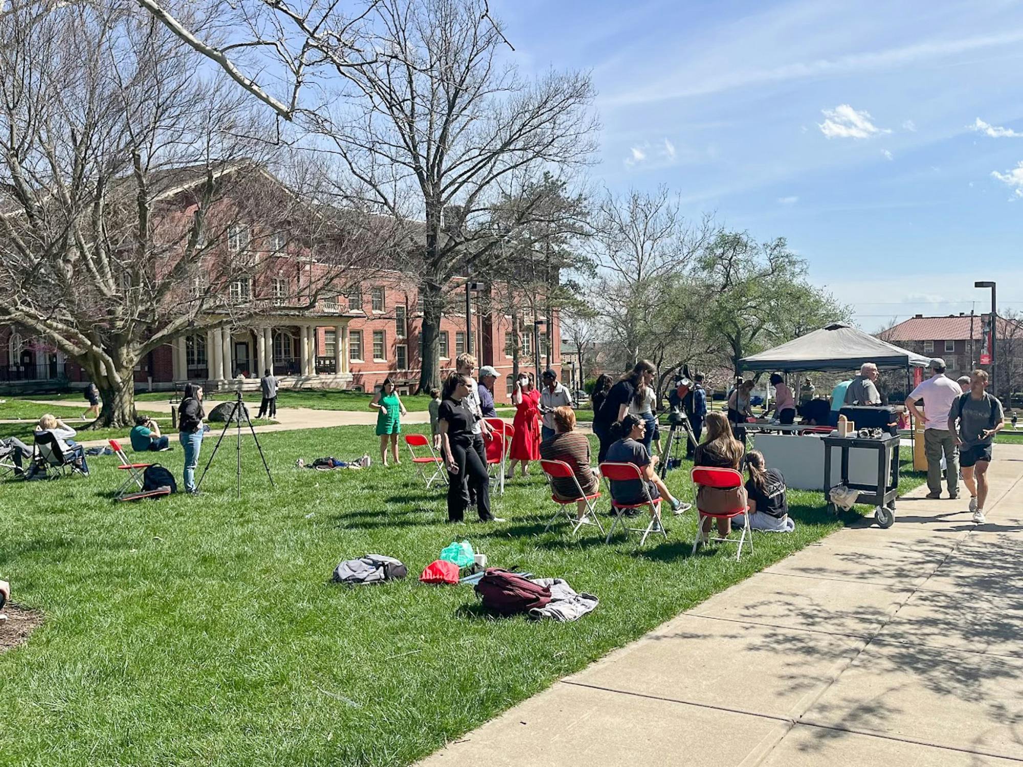 The total eclipse celebration at King Library had crafts, kittens and a special telescope to view the once in a lifetime event with.