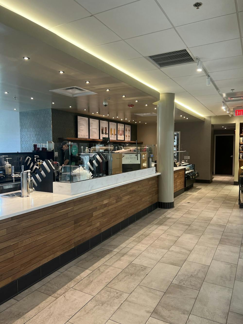 Many students find jobs on campus, including at the Shriver Starbucks.