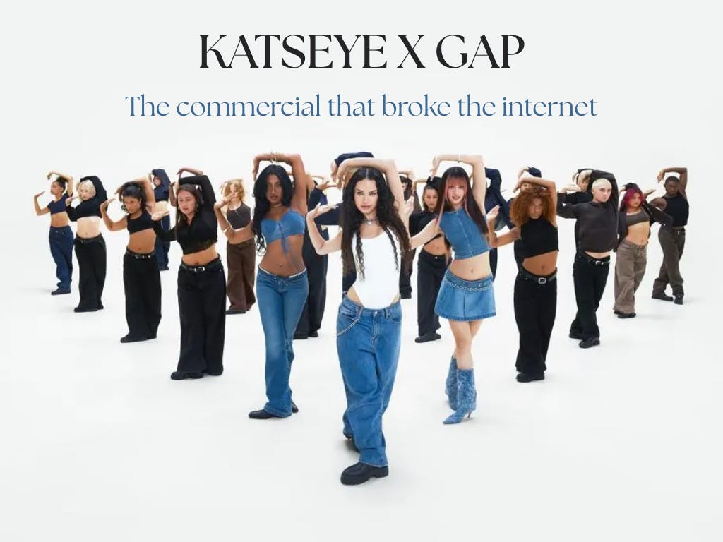 Up-and-coming girl group Katseye performs in an ad for GAP.