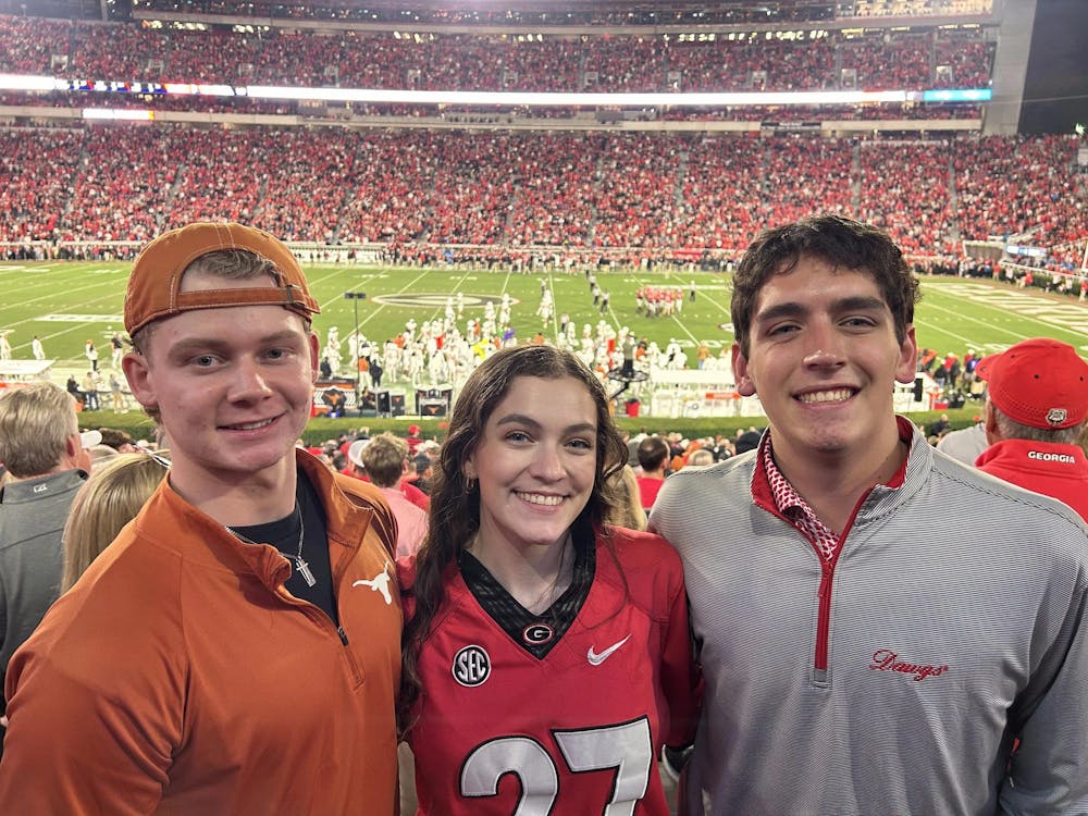Elisa Rosenthal (middle) at the Texas-Georgia game at Sanford Stadium on Nov. 15
