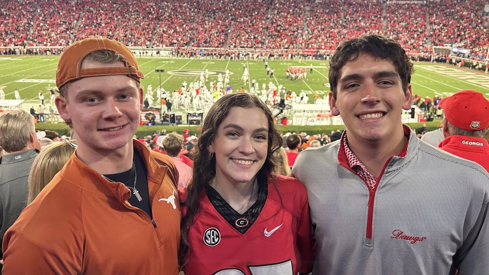 Elisa Rosenthal (middle) at the Texas-Georgia game at Sanford Stadium on Nov. 15
