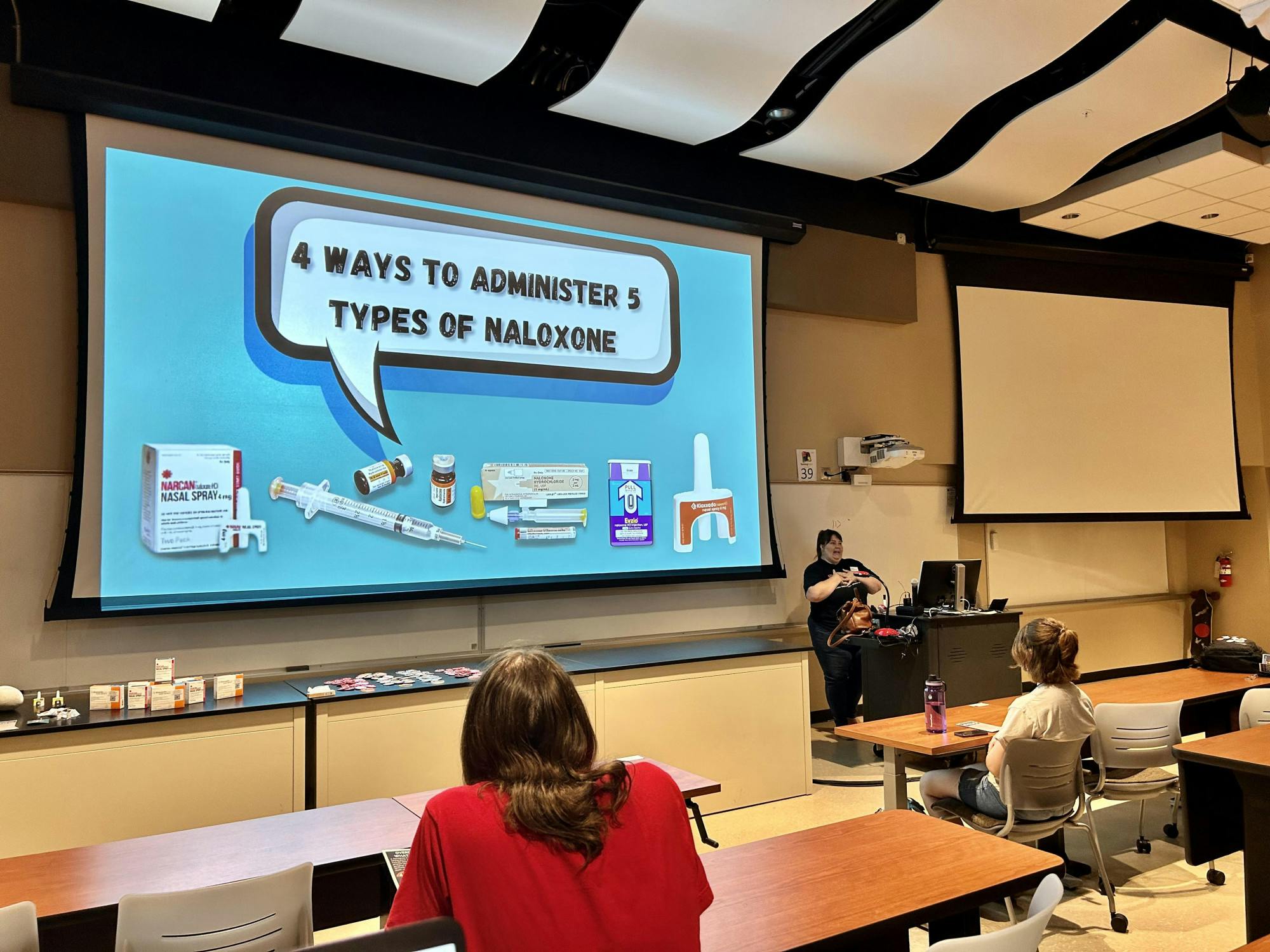 The Office of Student Wellness at Miami has the naloxone nasal spray, Kloxxado, available for students. 