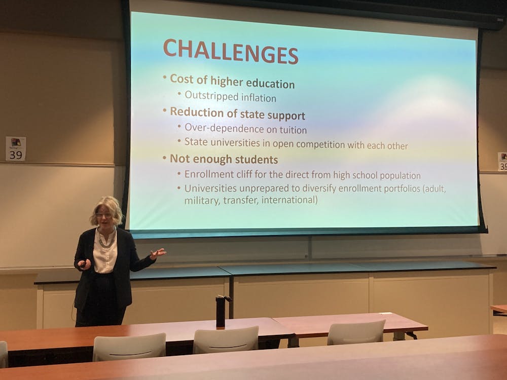 Melissa Gregory presented her potential solutions to the current challenges facing the College of Arts and Science. 
