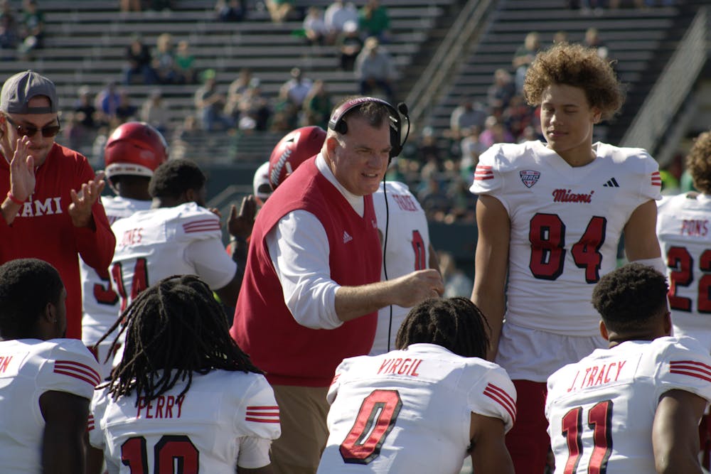 The RedHawks' offense finished with 421 total yards, with Gabbert throwing for 222 yards and four touchdowns with zero interceptions