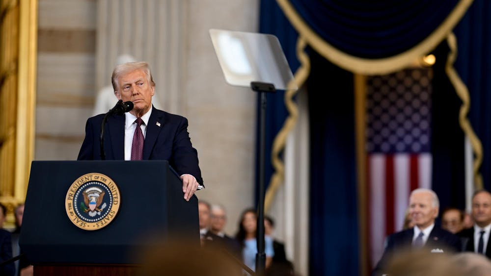 President Donald Trump delivers inagural address on Jan. 20, 2025. Photo from Wikimedia Commons.