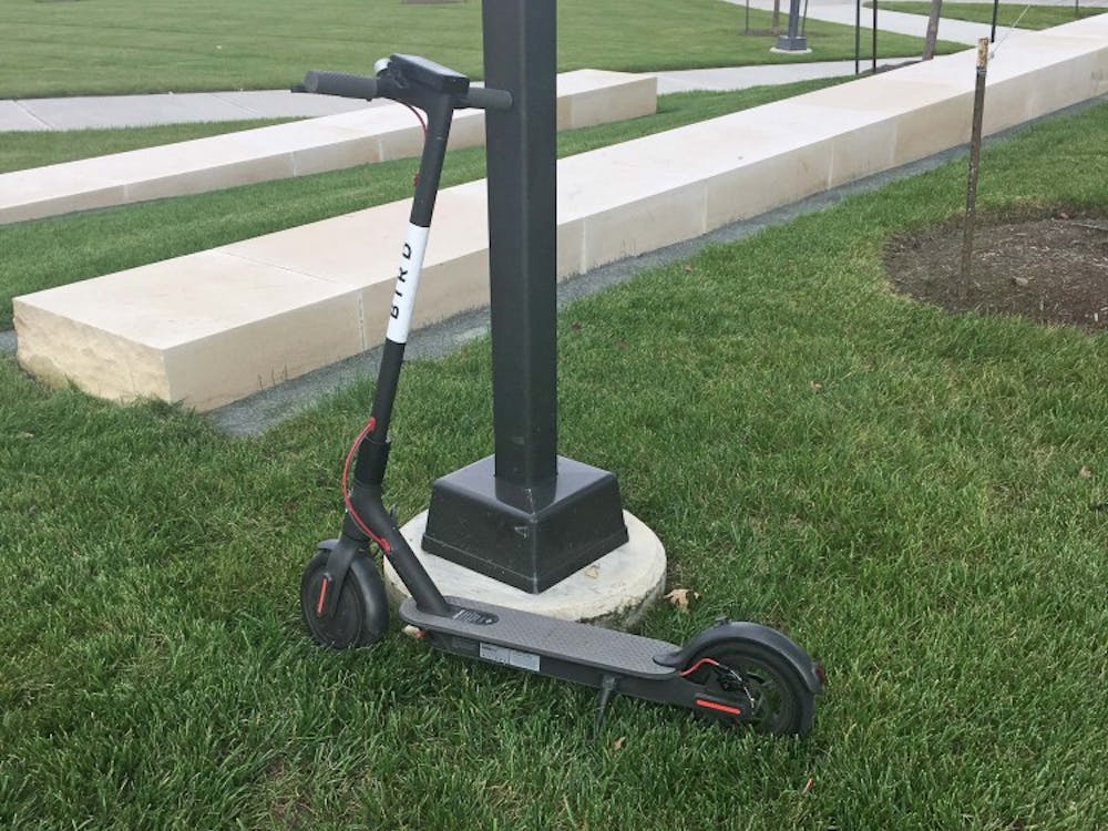 This is an example of an improperly parked scooter.