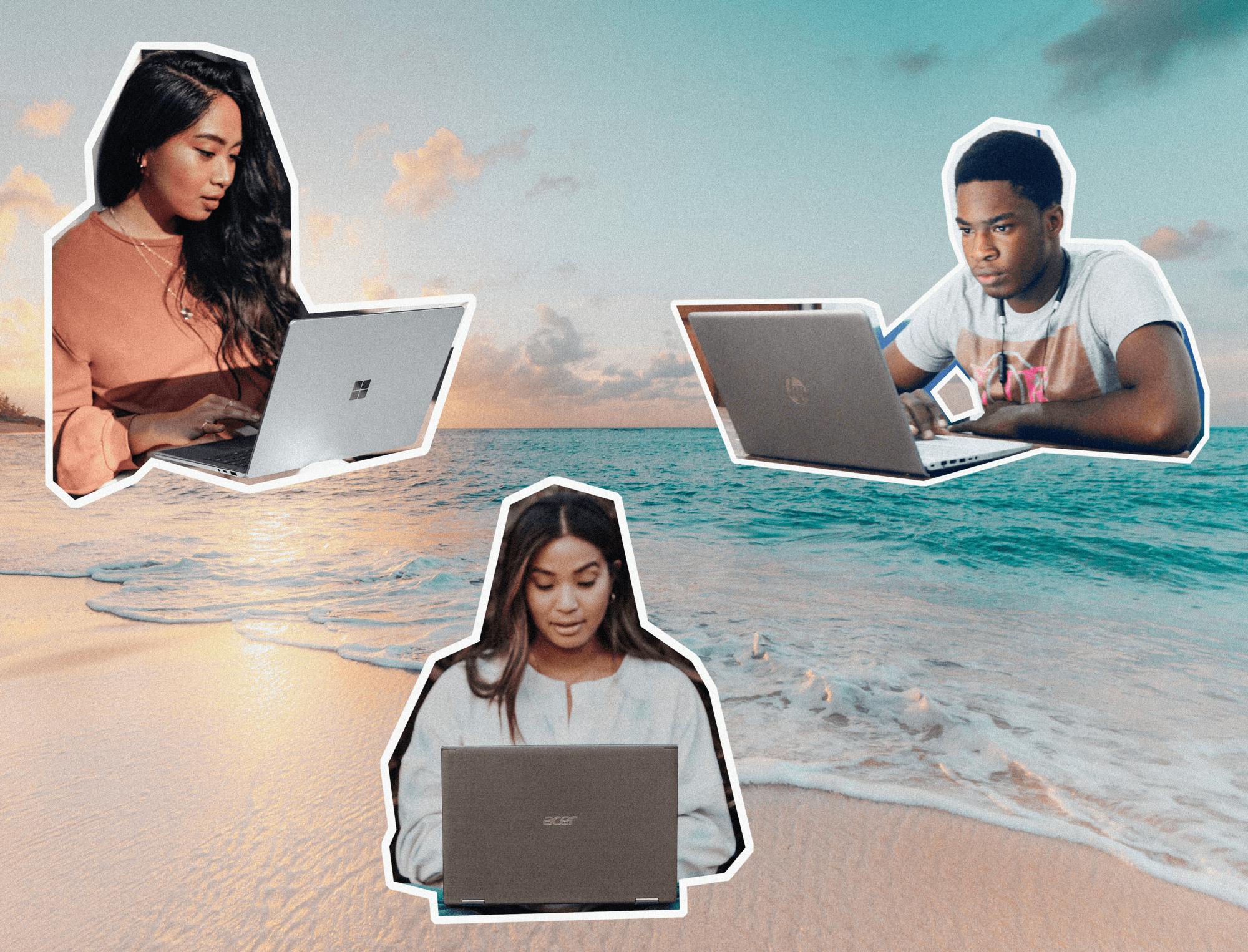 Instead of classrooms and libraries, some students are taking to the road and engaging in classes from exotic locales this year.