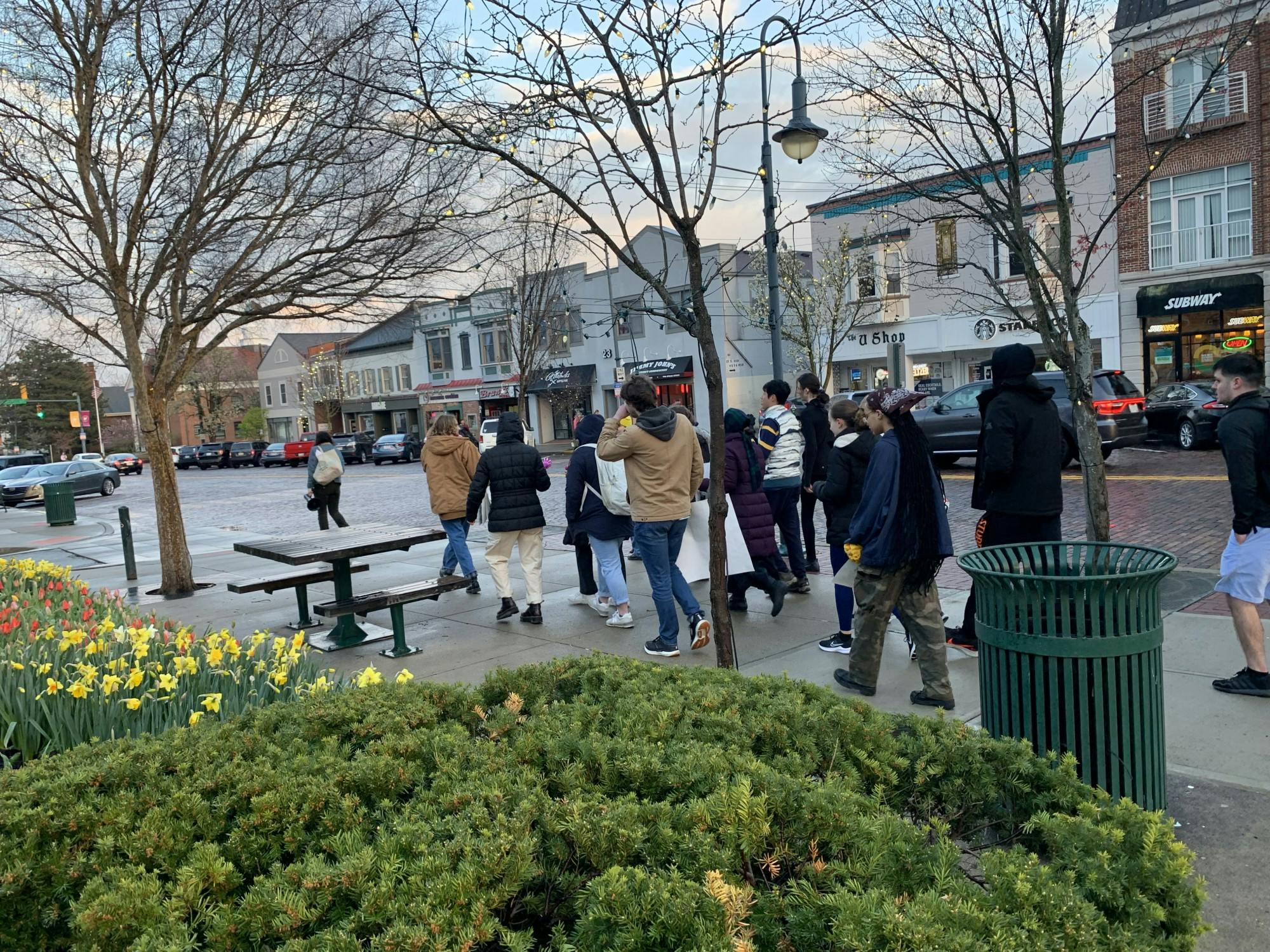 Students marched to Uptown Park and back for F-WORD's annual Take Back the Night protest.