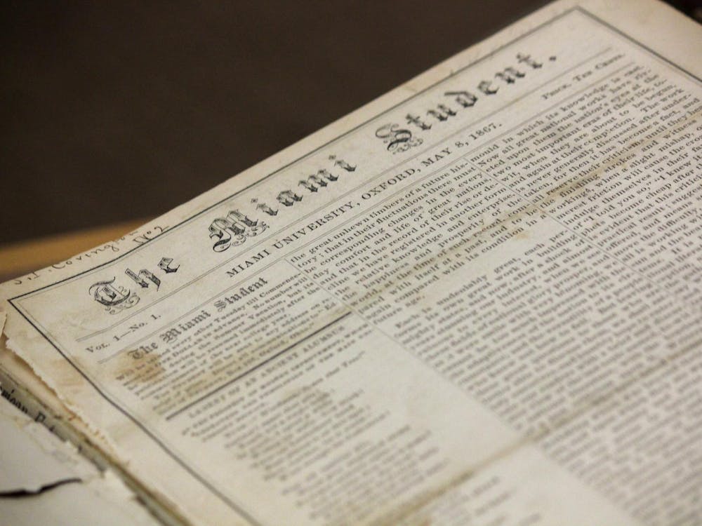 The first copy of The Miami Student can be found in the Miami University archives.