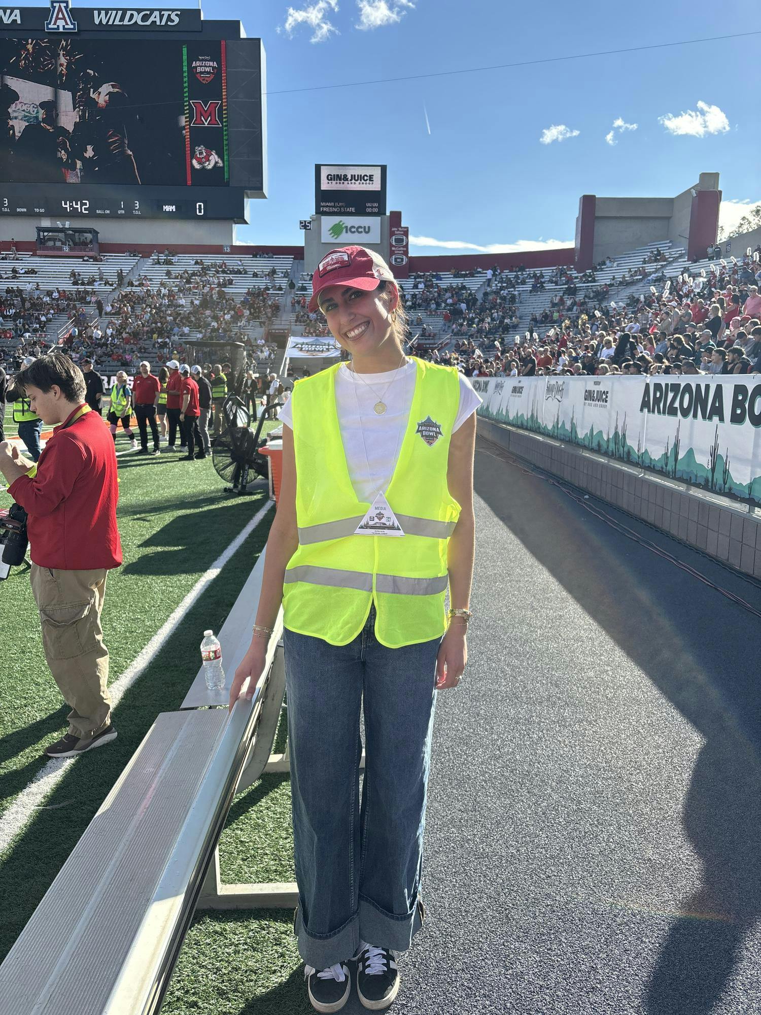 Olivia Patel attended the Snoop Dogg Arizona Bowl in Tucson, Arizona, on Dec. 27, 2025.