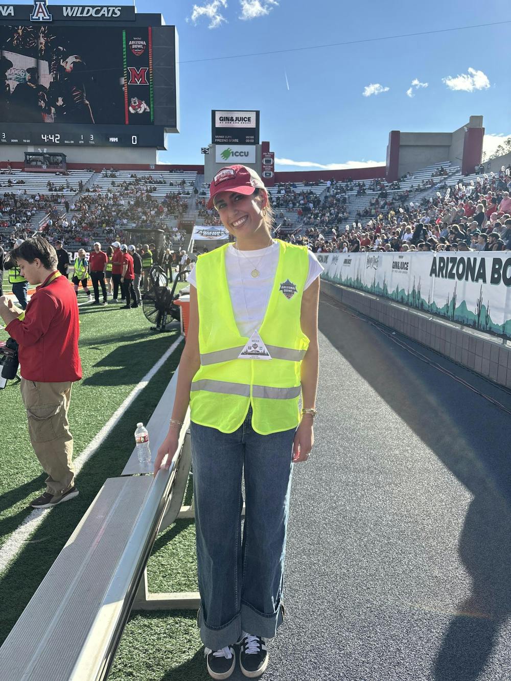 Olivia Patel attended the Snoop Dogg Arizona Bowl in Tucson, Arizona, on Dec. 27, 2025.